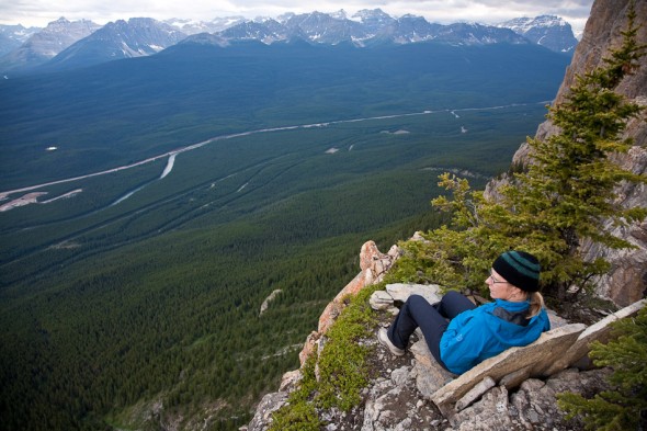 Hanging out on the edge of a massive cliff is great!