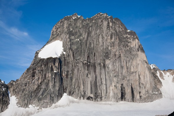 Snowpatch Spire. Snowpatch Route climbs the left hand ridge 