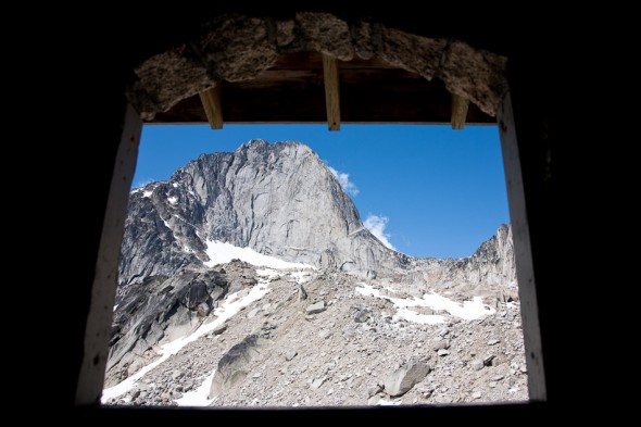 Bugaboo Spire from the Applebee Camp toilet window!