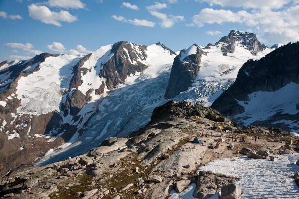 Applebee Camp from the lower flanks of Eastpost Spire