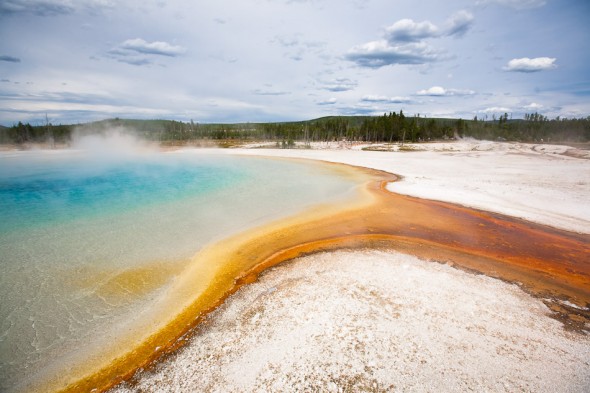 Sunset Lake - one of dozens of deep and vibrant thermal pools in the park