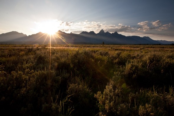 Teton Range from highway near Blacktail Butte (Moose Junction)