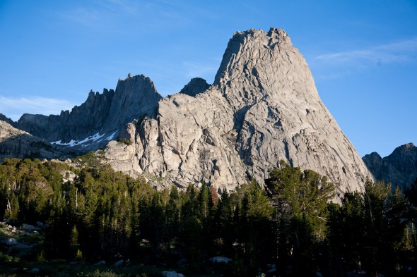 Wolfs Head (left behind) and Pingora (right) two of the most sought after peaks in the range.