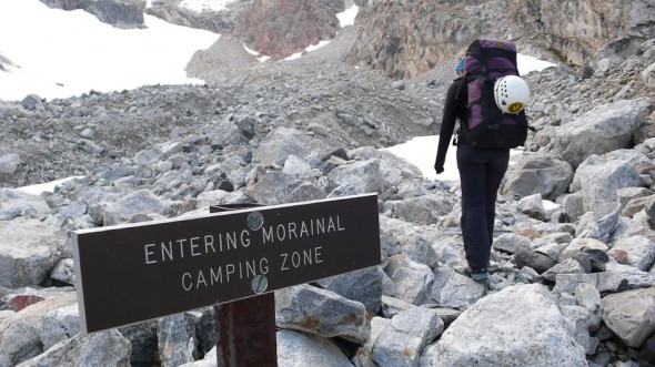 Walking in to Lower Saddle, Grand Teton