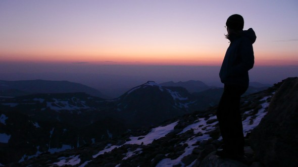 Sunset from Lower Saddle, back at camp