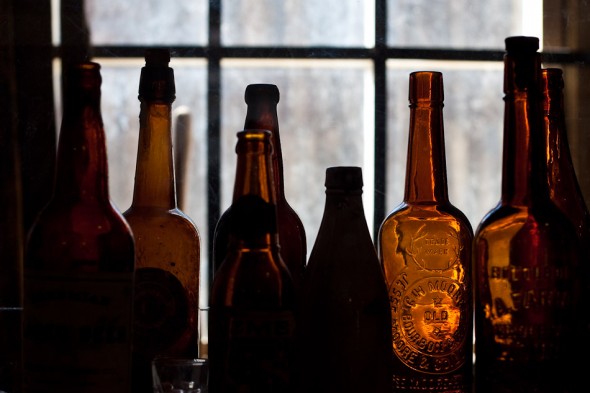 Bottles in museum