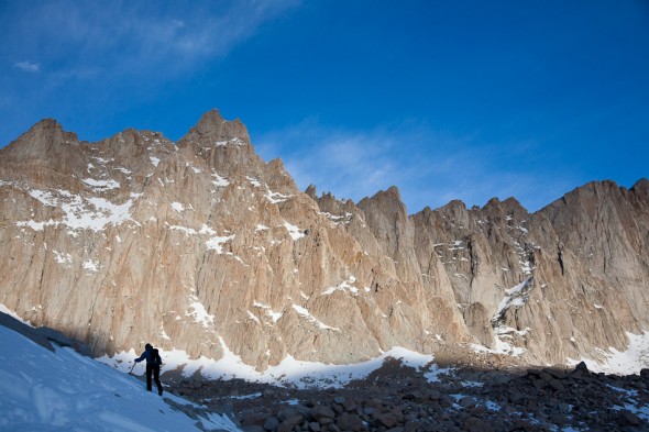 Hiking towards bottom of Zig Zags, not far from camp