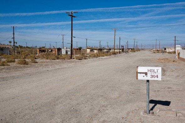 Town on the edge of the Salton Sea.