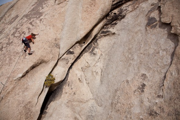 Mayan on 10d slab climb, Echo Valley