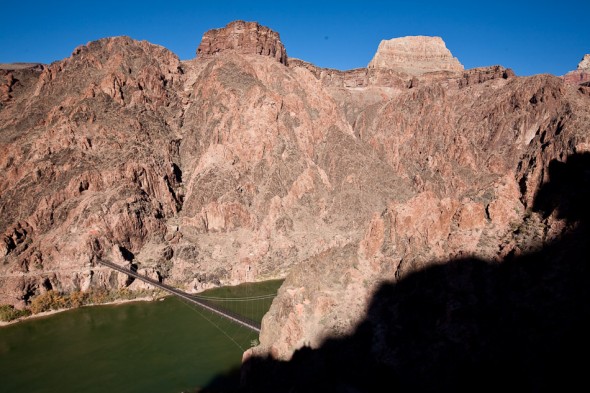 The Black Bridge, built in 1938  - one of two crossing points in the bottom of the canyon (the other is a mile further downstream).