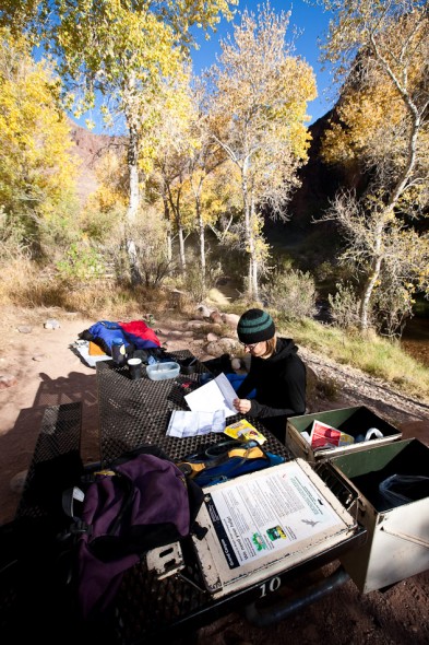 Camp site in Bright Angel Canyon.