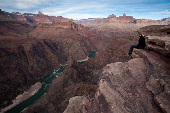 Hanging out at Plateau Point (1.5 mile walk from the Indian Garden camp).