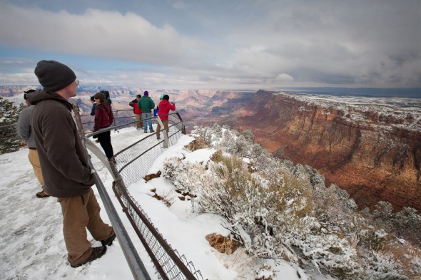 South Rim after a couple inches of snow.