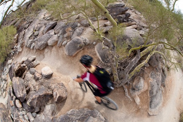 Flowing singletrack with constant rocky sections and cruxes are the hallmarks of this ride. 