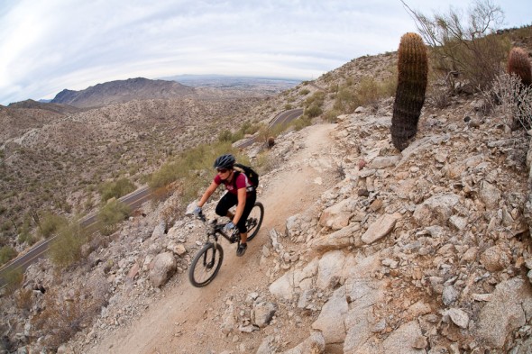 Near the turnaround point on the South Mountain, National Loop ride.