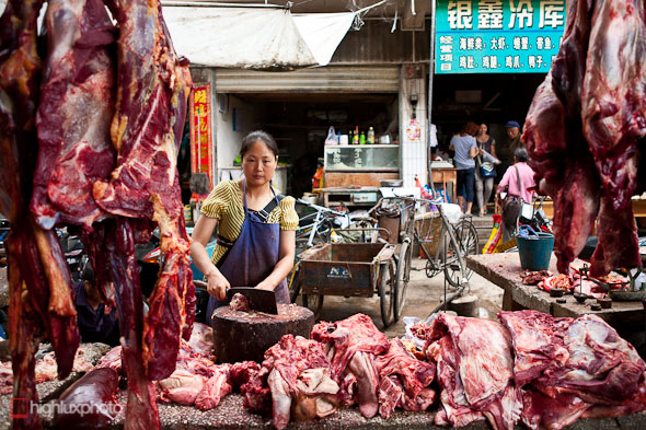 butchery meat chinese market