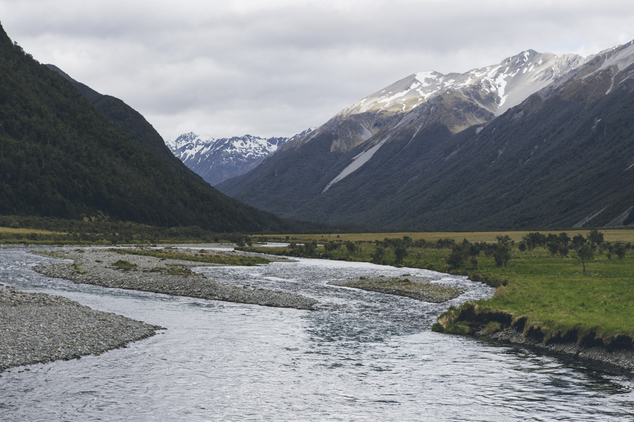 The Waiau Valley. The Te Araroa route comes down the true right.