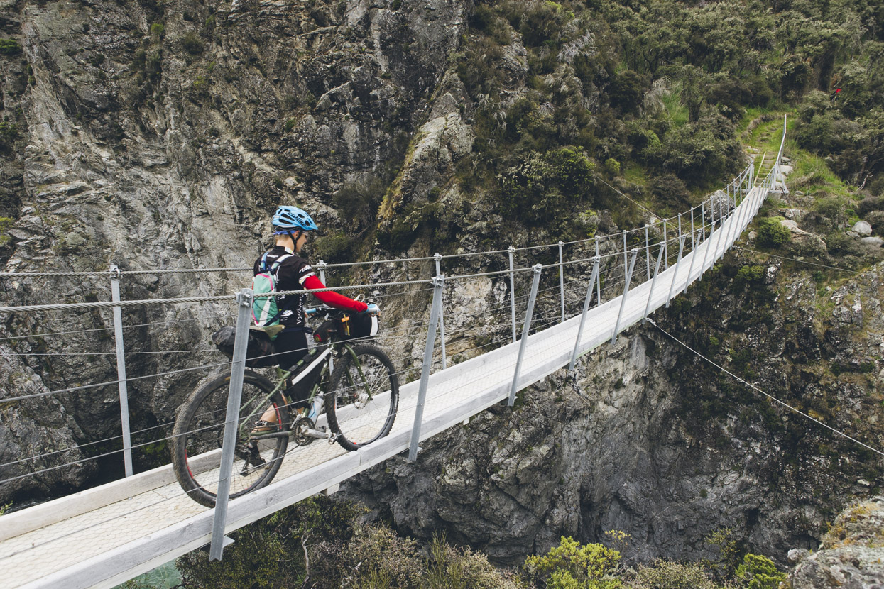 Crossing the Waiau en route to Anne Hut.