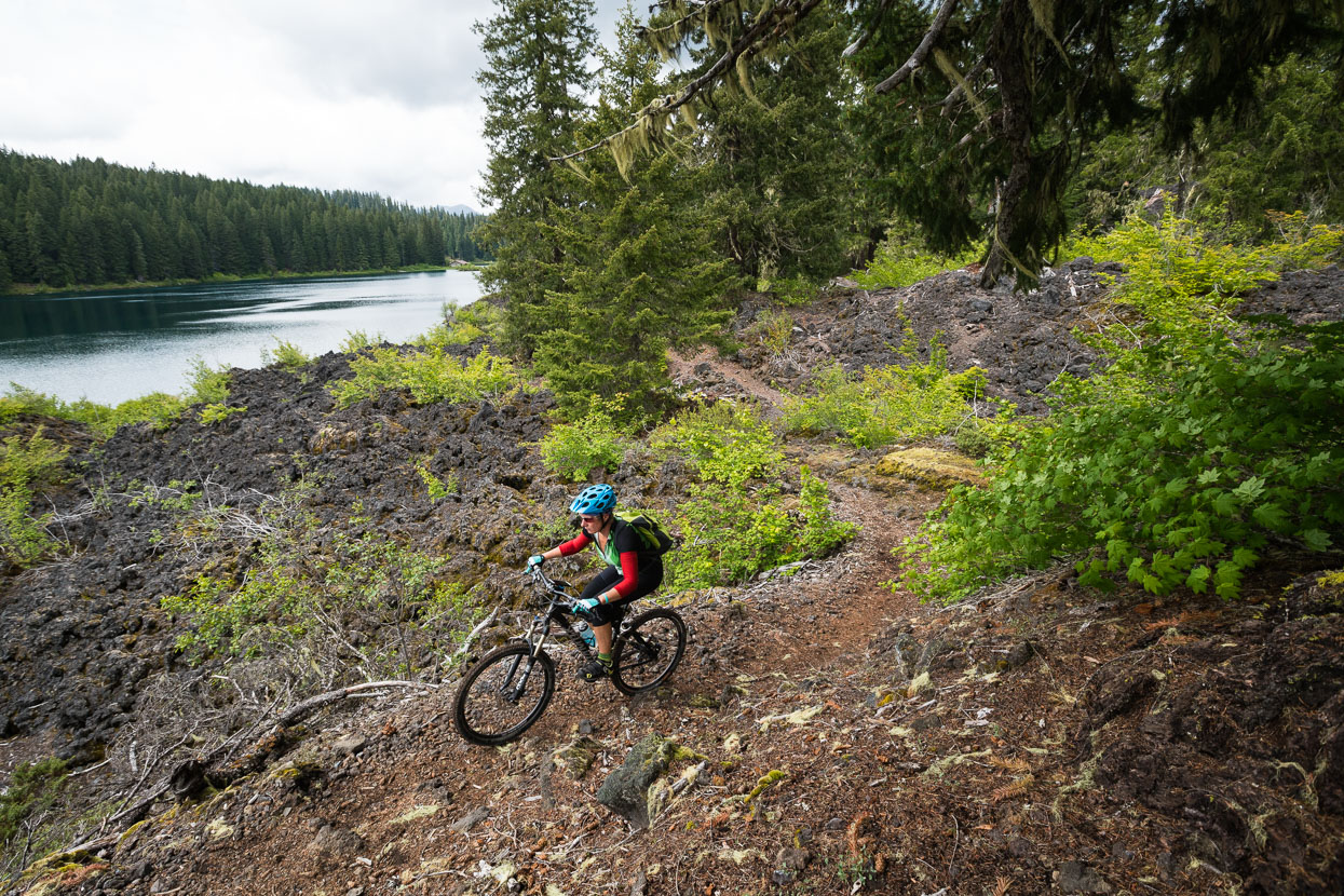 After just under three weeks at Smith Rock we headed back west with a stop off to ride the classic McKenzie River Trail – an old hiking trail that makes a great 42km point to point ride. Much of Oregon has been ravaged by volcanoes and as the trail follows the ultra scenic river down valley it traverses many ancient lava flows. We'd previously ridden the trail back in 2010 and were keen to check out this special environment again.