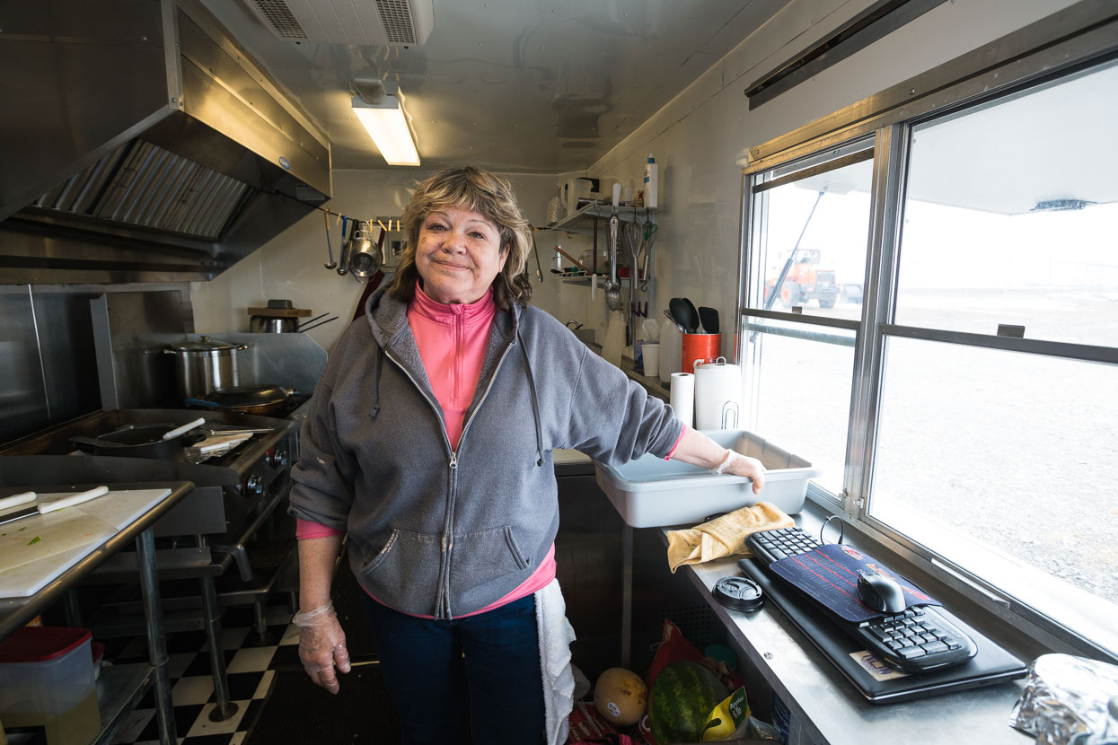 Marcie kept us well fed and entertained - and got us involved with a few kitchen duties.