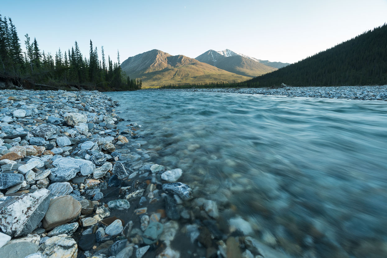 The first night over the pass we camp near a beautiful clear river and it's warm enough to sit outside the tents without a down jacket on. Luxury.