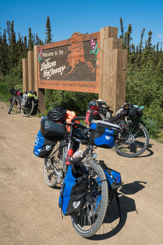 End of the highway... now onto the Elliot Highway for a couple of days to Fairbanks.