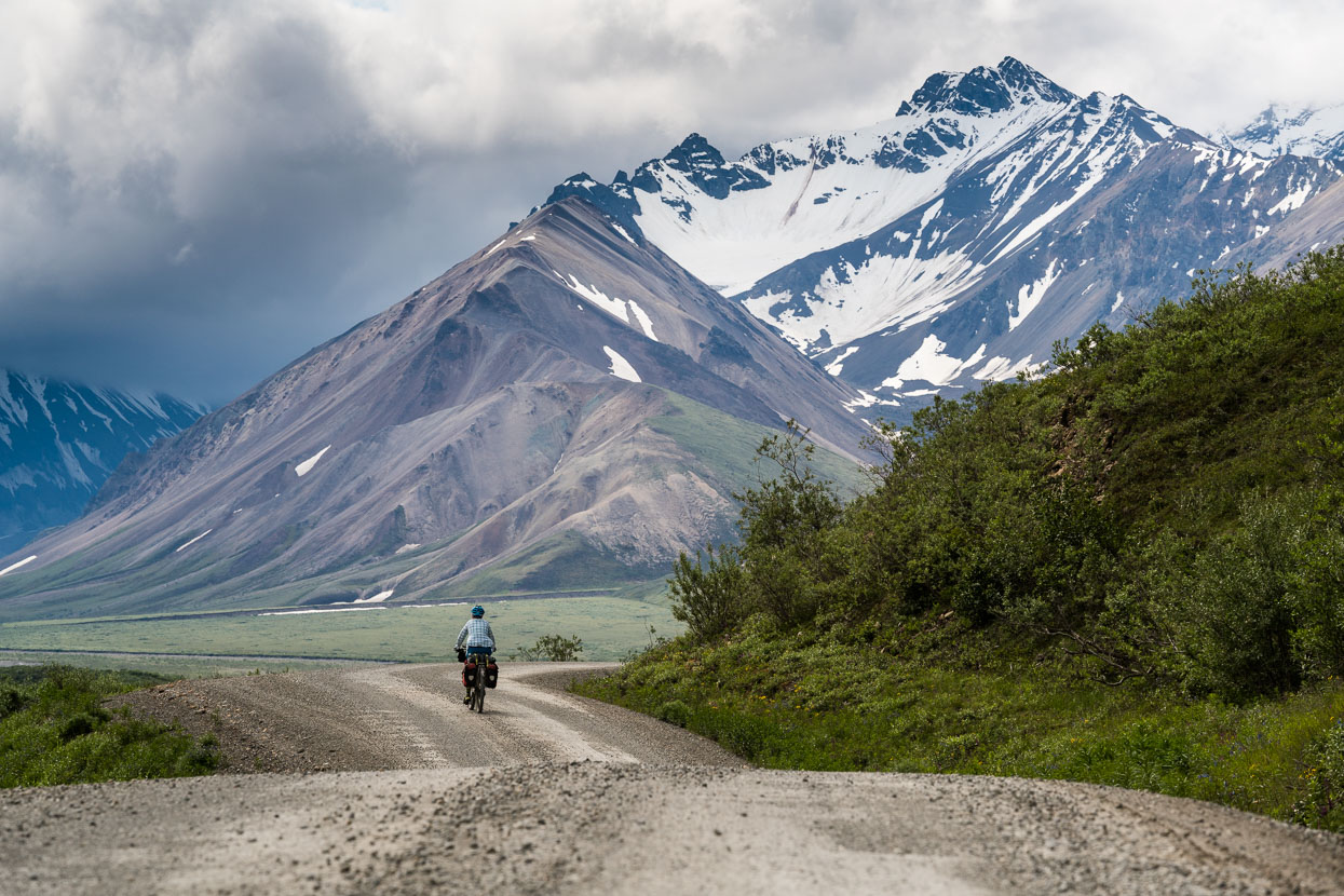 The start of the climb to Polychrome Overlook. A stunning place to be riding a bike, even without views of the bigger ranges behind.