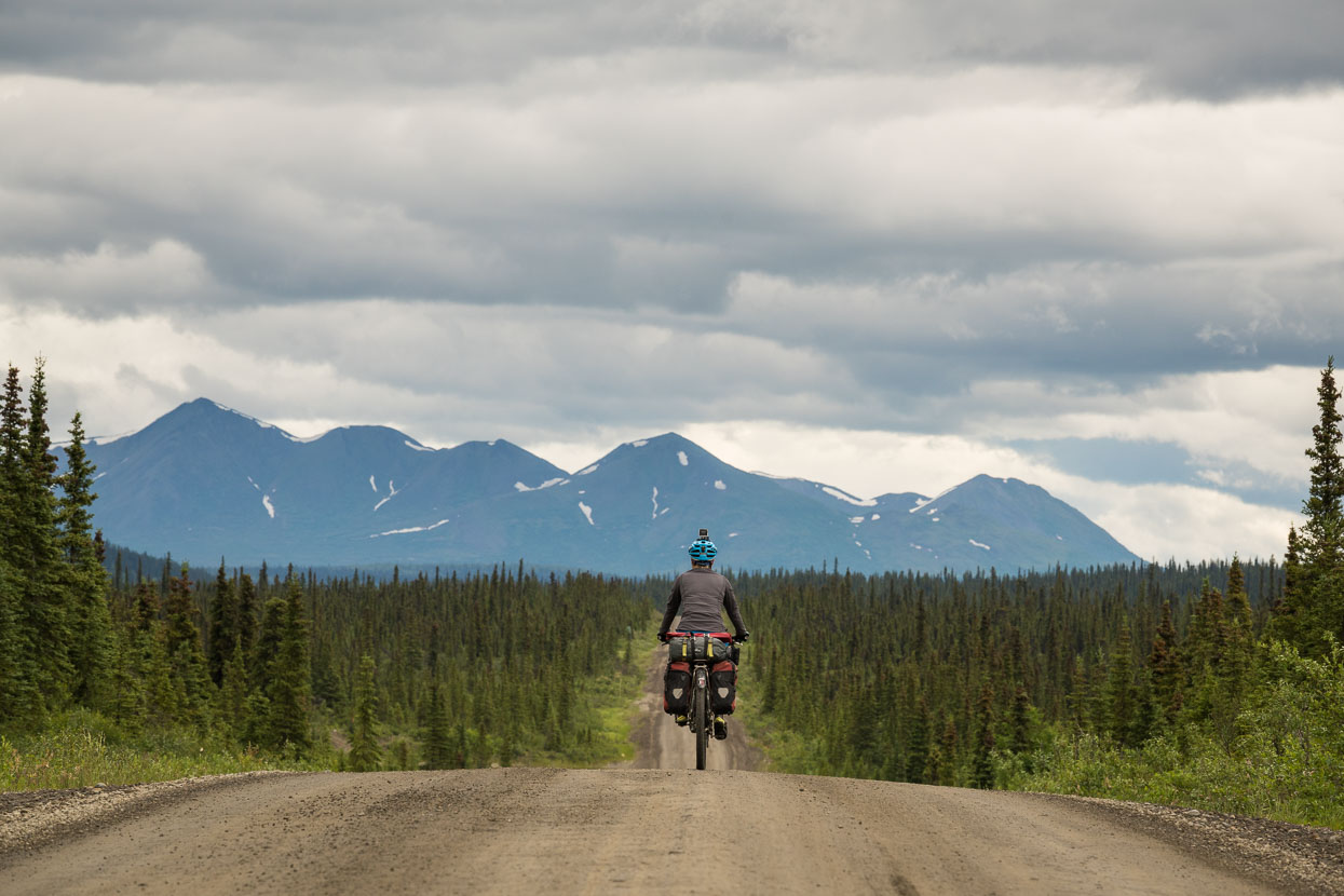 Just us and a dirt road again, and the occasional camper van.