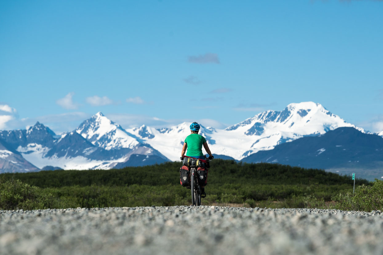 The Alaska Range as we approach Maclaren River.