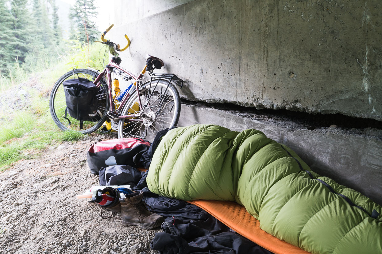 Katie proved more skilled at that than the rest of us: braving the bear corridor (bears commonly follow streams) and spending the night under the bridge while we found refuge in the forest.