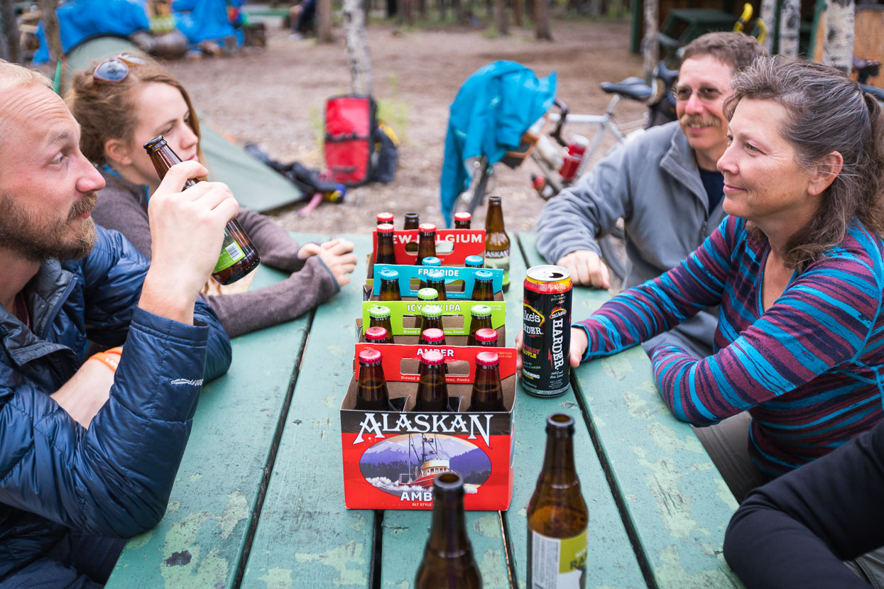 We spent the next couple of nights at the Sourdough Campground in Tok (yes near everything in Alaska is called 'sourdough') enjoying the company Rik, Katie, Jenny and Curtis.