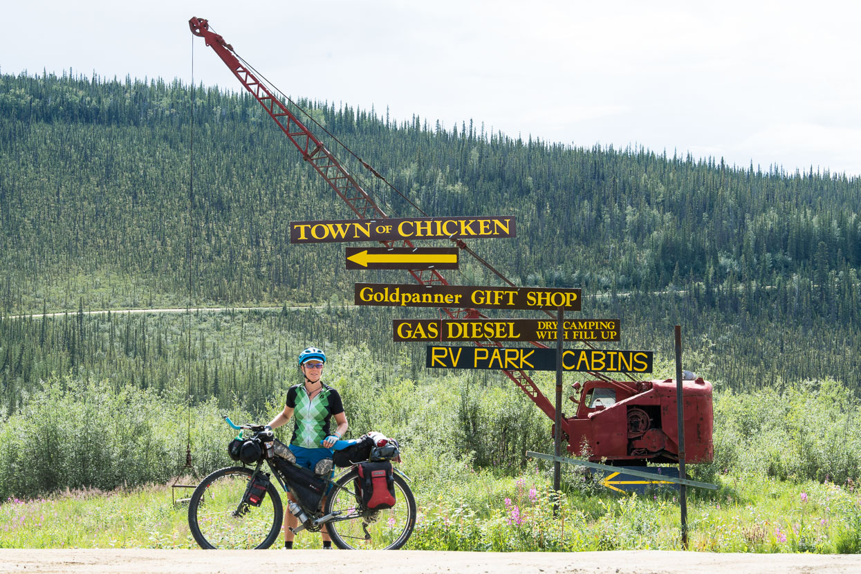 Chicken is an ex gold town, turned low-key tourist town in the middle of nowhere. Most of the time we avoid the tourist hotspots, but this one's an unavoidable dot-on-the-map on our route to the Top of the World Highway and Canada – turns out it's well worth the time to check out this tiny, quirky stop off.