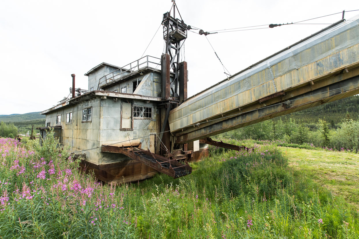 Loads of gold-boom era mining equipment is dotted around the place: including this Tatooine-esque dreding machine - designed to scour river beds at a colossal rate.