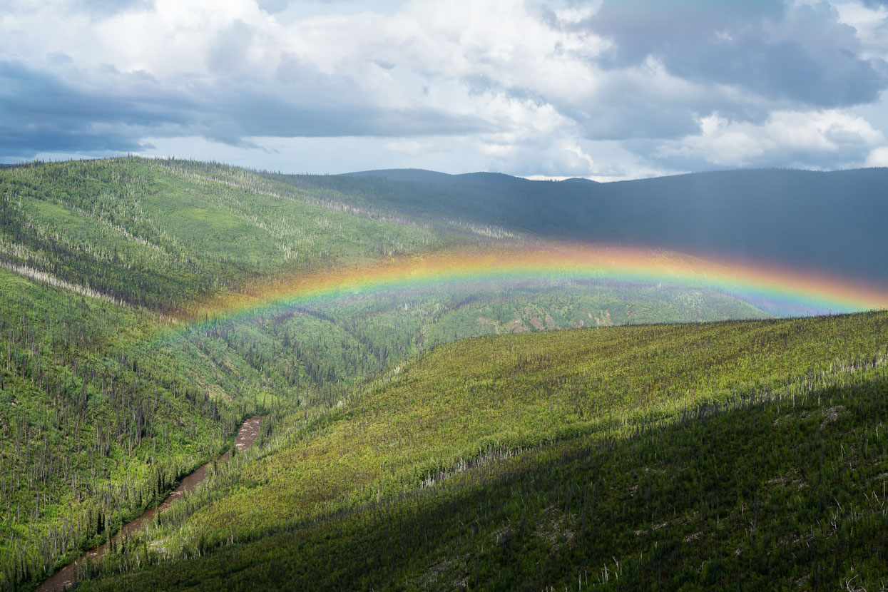 Also left in the wake of the rain was a remarkably bright rainbow, one of the best any of us had ever seem.