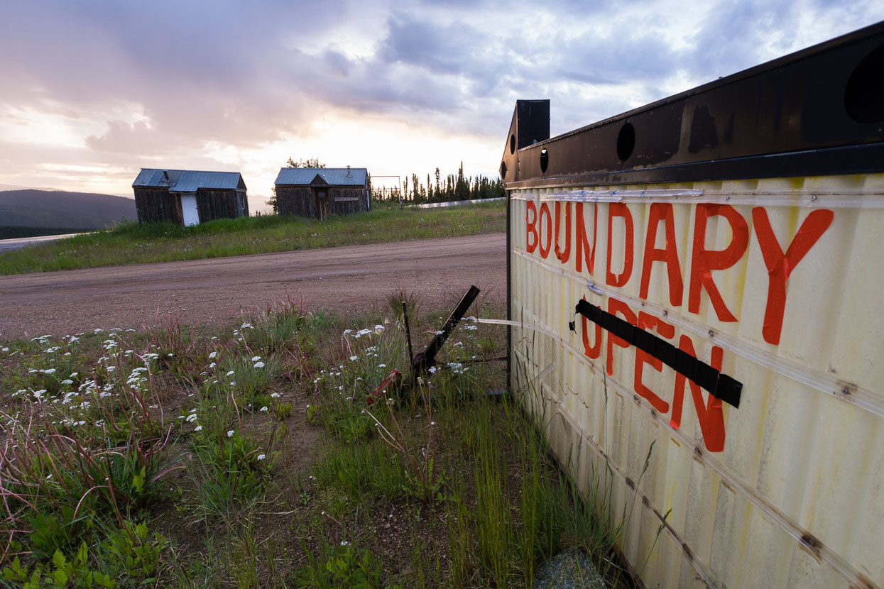 Evening falls on the ghost town of Boundary.