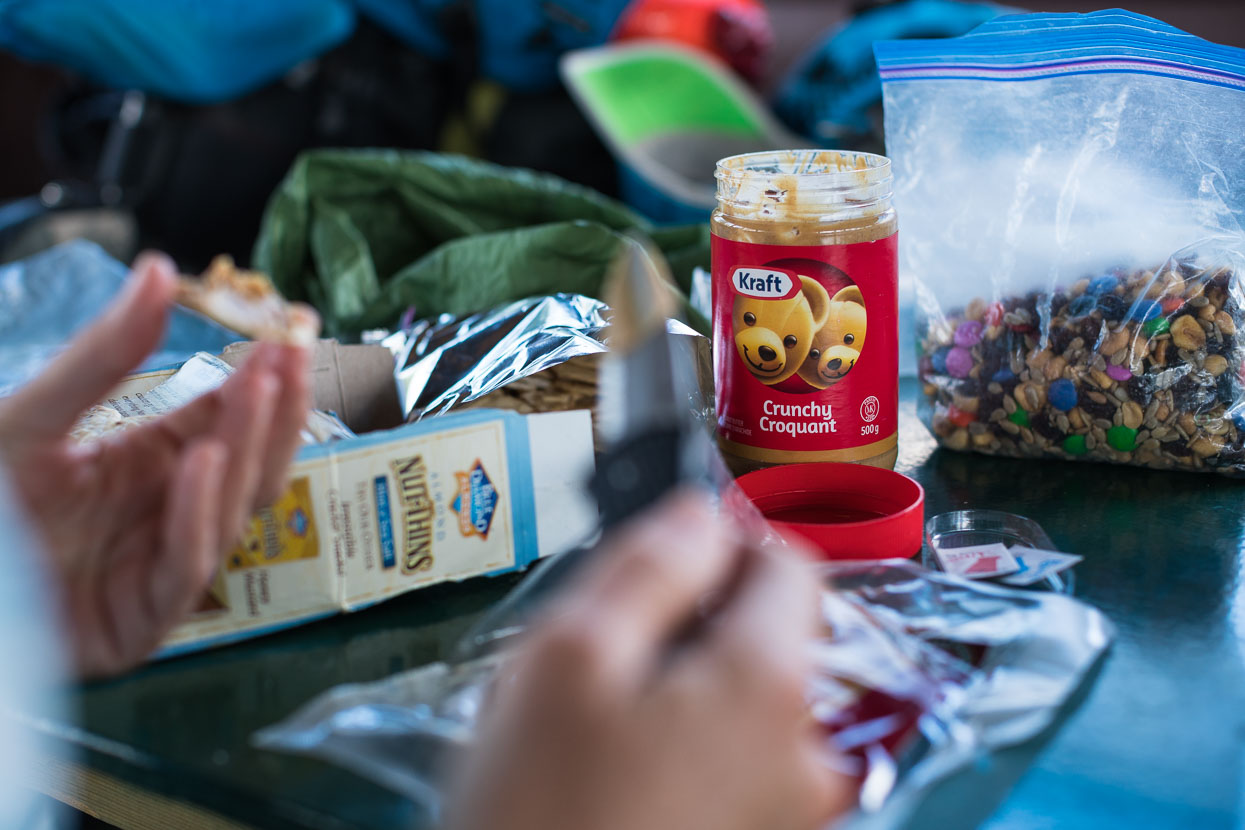 Peanut butter's become one of our lunch staples: tasty, high calorie, inexpensive and goes with everything.