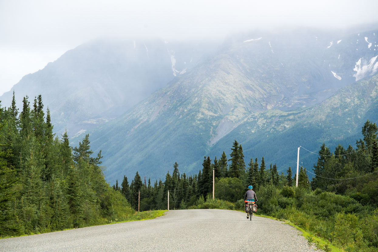 The rain stopped late in the day shortly before Iskut, where we found a commercial campground for the night.