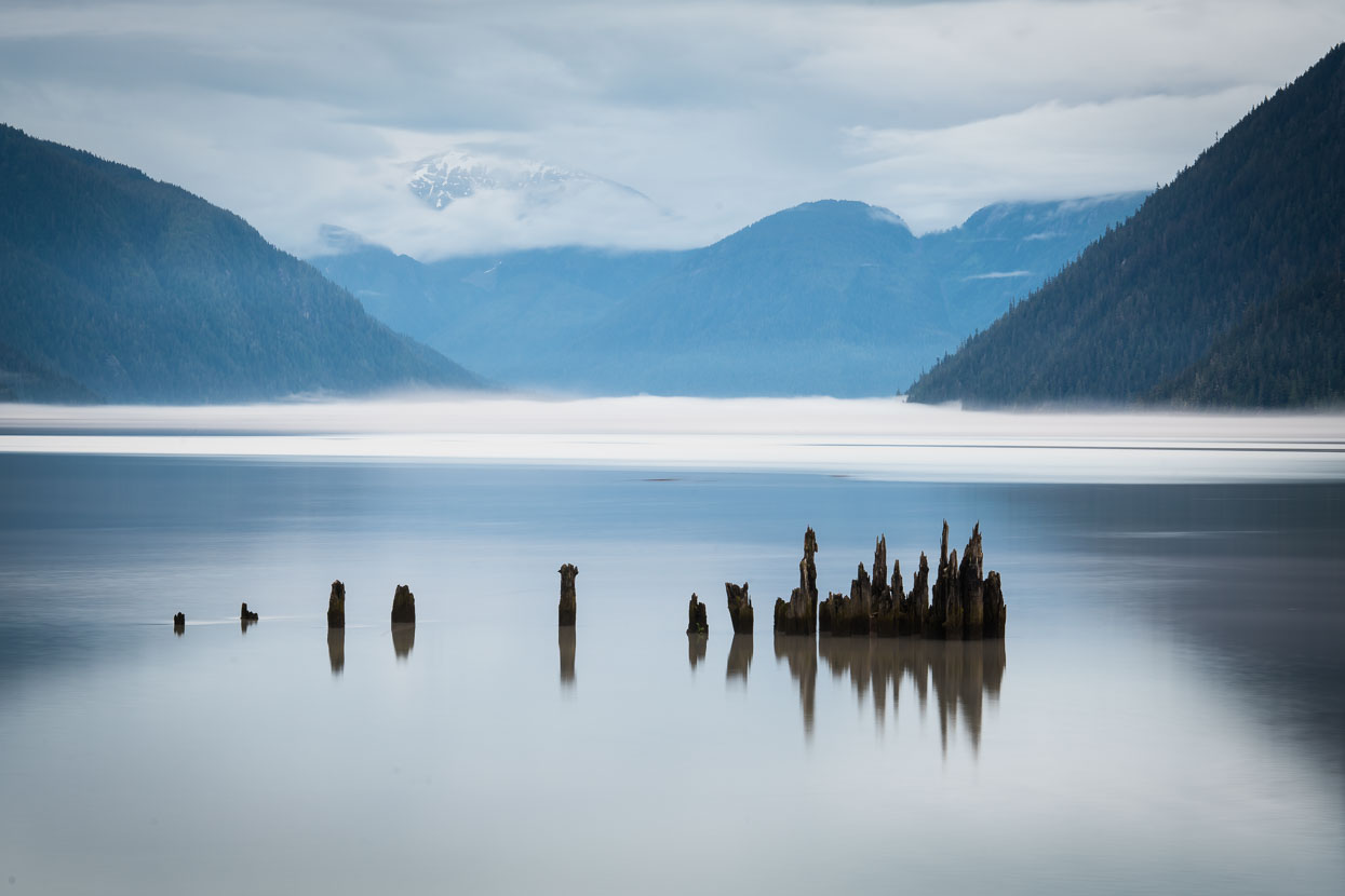 Stewart lies at the head of the Portland Canal, a deep fiord that pentrates 210 kilometres in to North America's Coast Mountains. The canal forms the border between Canada and Alaska, to the north.