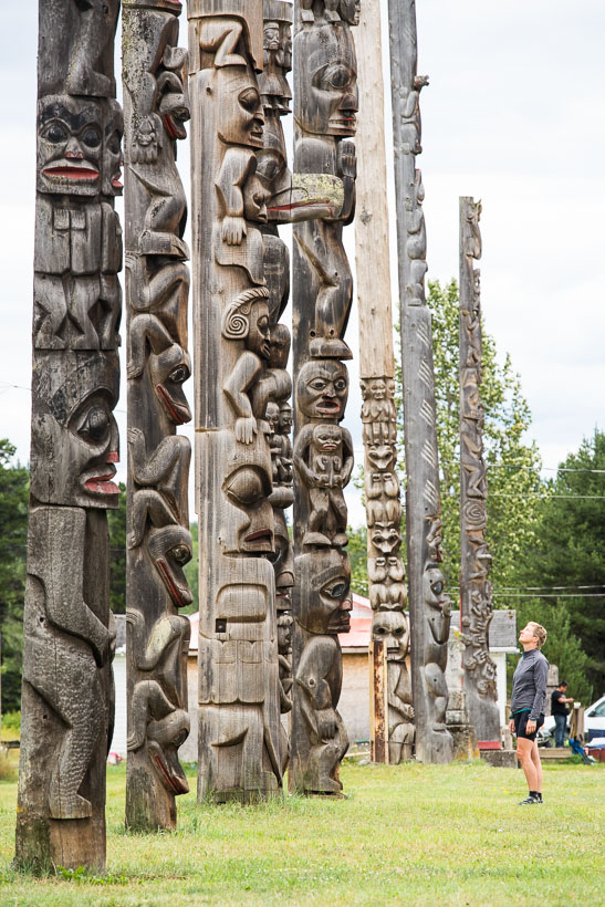 First Nations communities feature often along the Stewart Cassiar, but not more so than at Kitwancool and Kitwanga where native totems are on display.